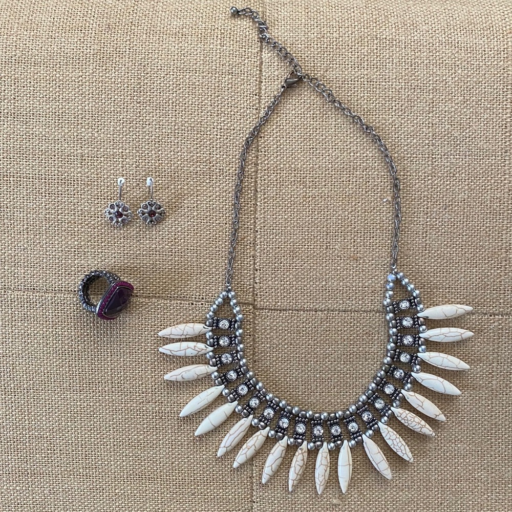 Faux Howlite Necklace Bundle